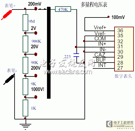 數(shù)字電壓表ICL7106/7107的應(yīng)用